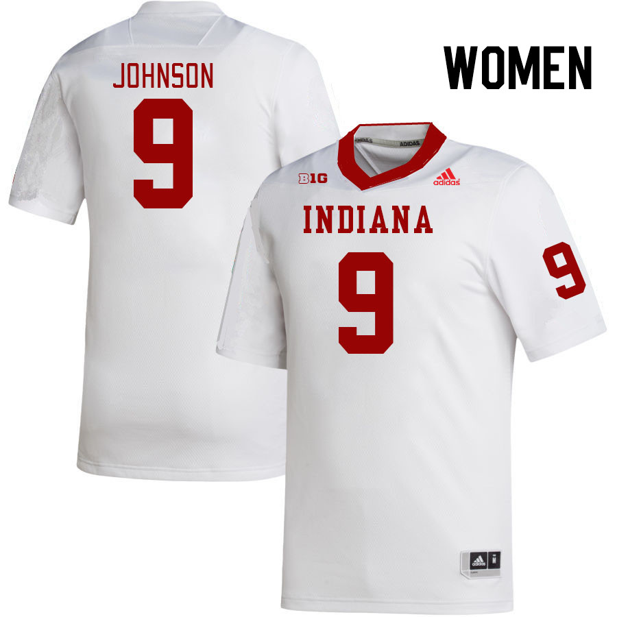 Women #9 Jamier Johnson Indiana Hoosiers College Football Jerseys Stitched-White